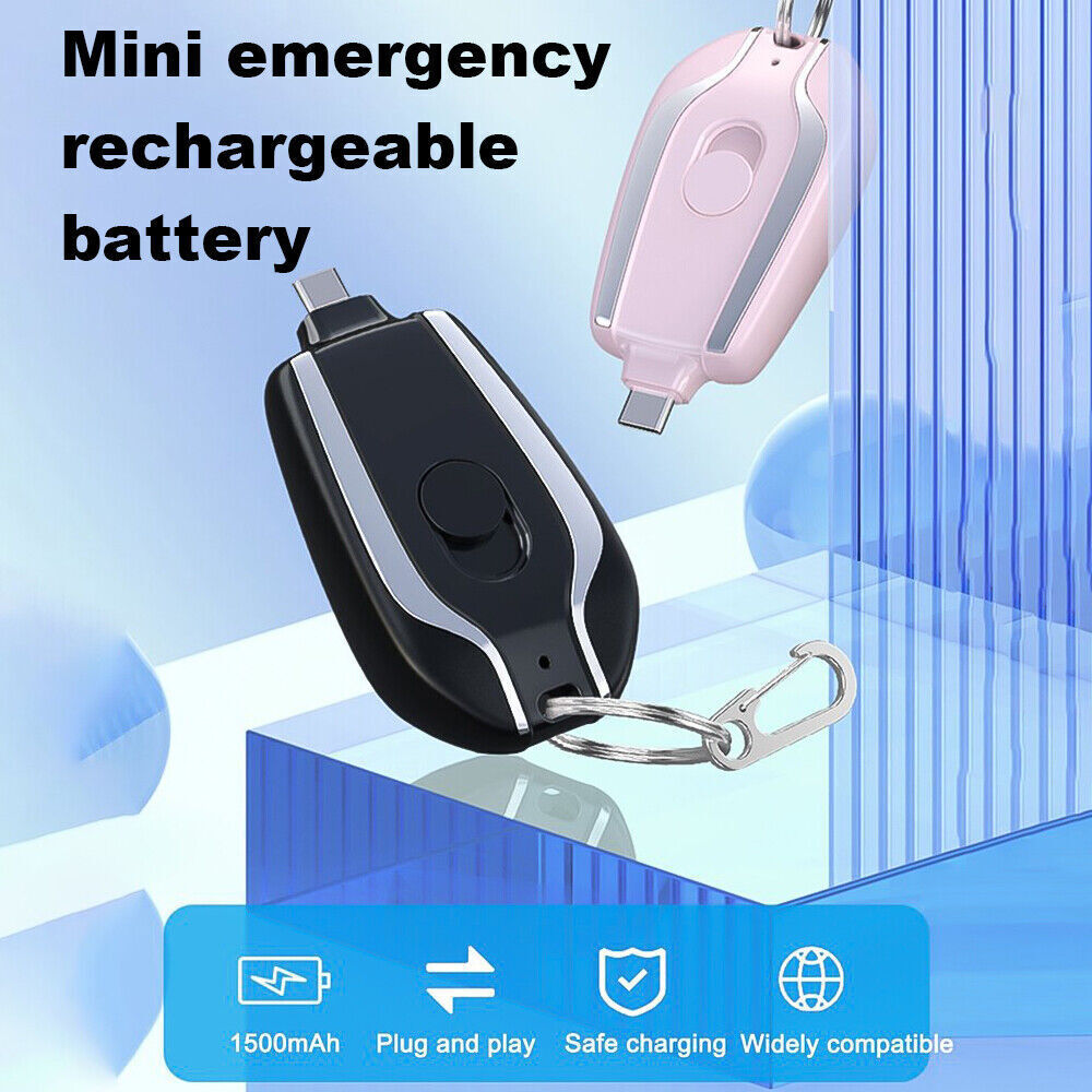 Ultra-Compact Keychain Mini Battery Backup Power Bank for Emergencies