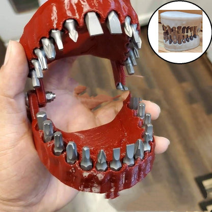 Funny Denture Design Drill and Screwdriver Bit Holder With Magnets